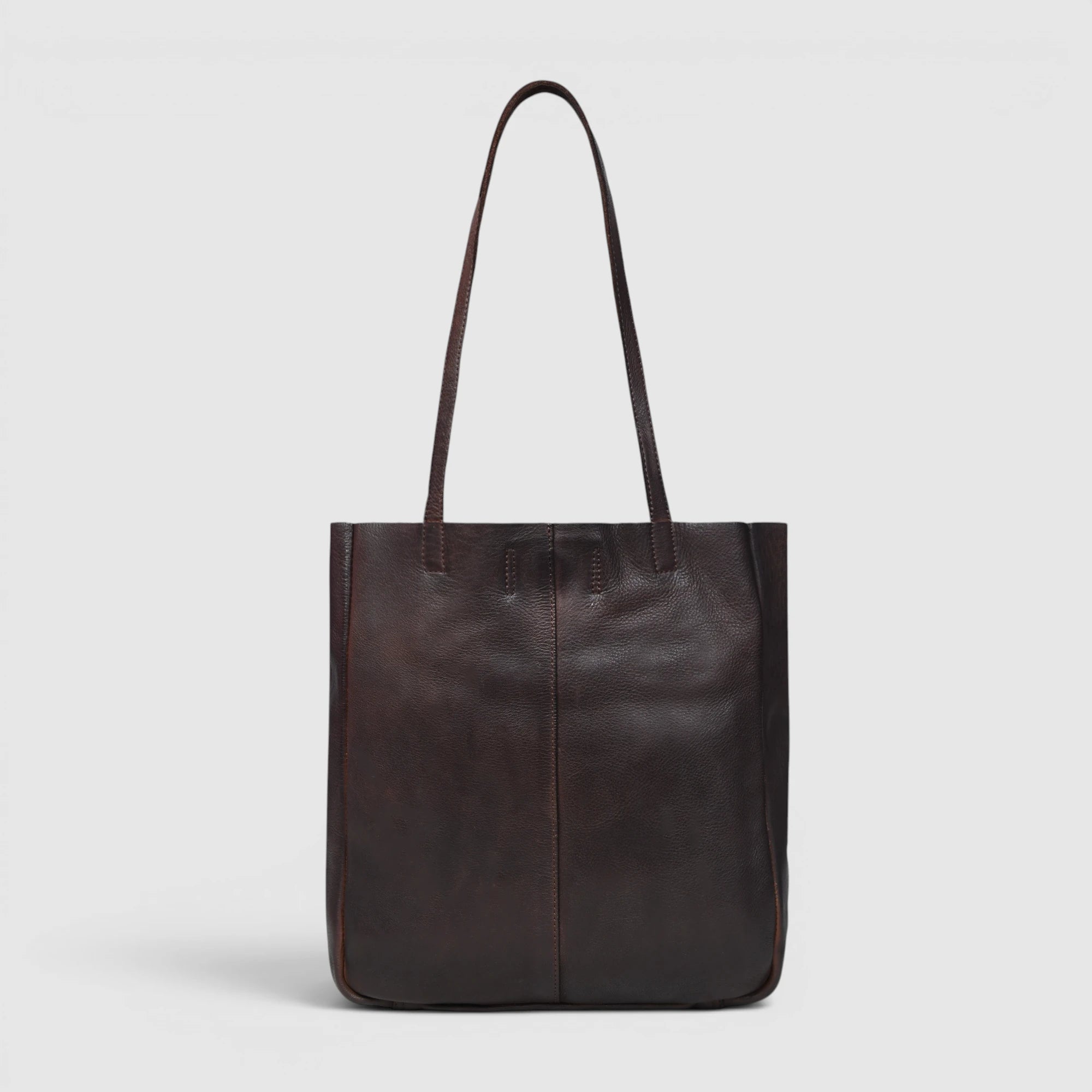Hestore Midnight Classic Women’s Leather Tote - Expresso Brown