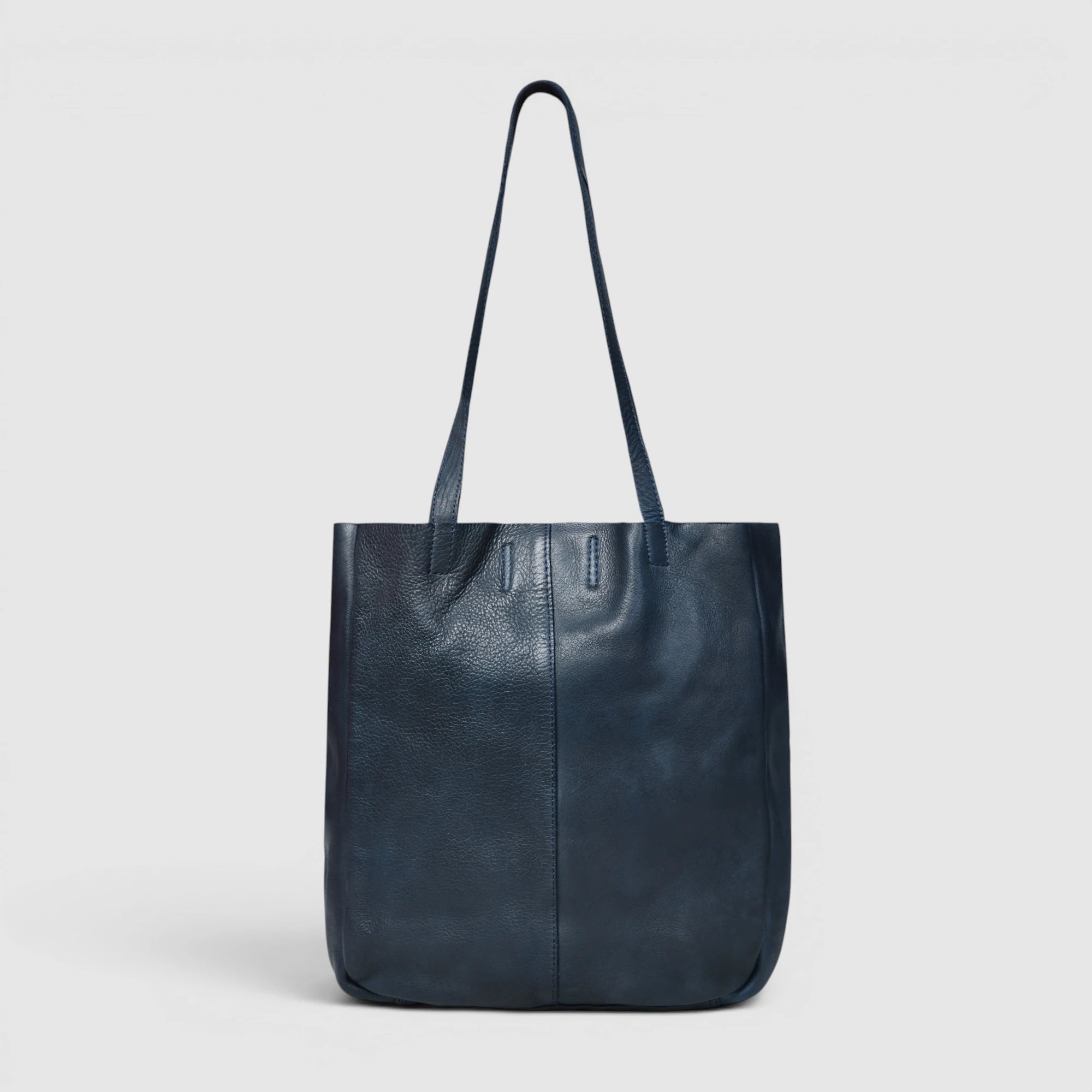 Hestern Midnight Classic Women’s Leather Tote - Navy Blue