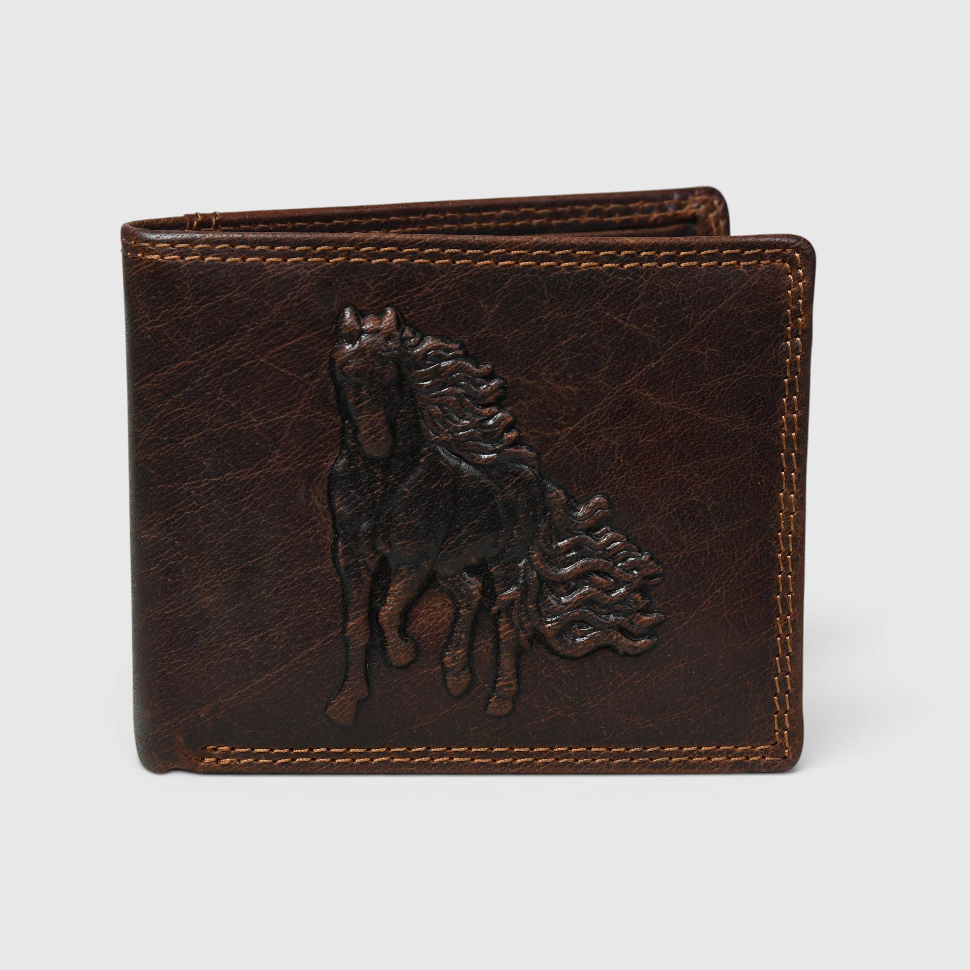 Midnight Stallion Leather Wallet – Espresso Brown