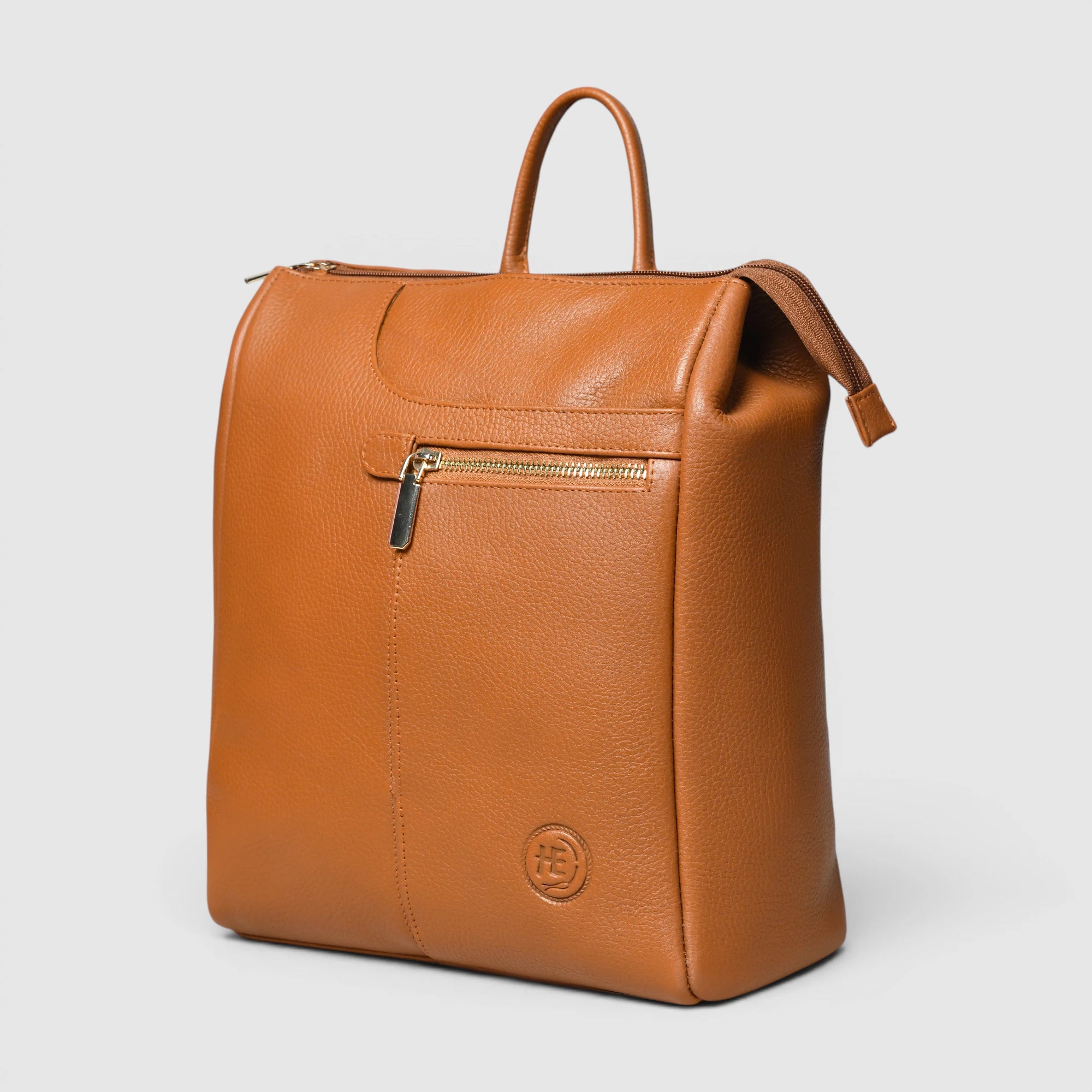 Harper Convertible Leather Backpack – Tan