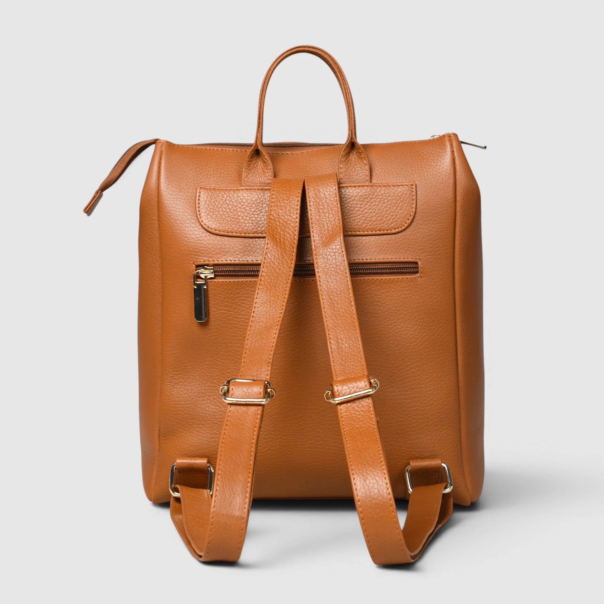 Harper Convertible Leather Backpack – Tan