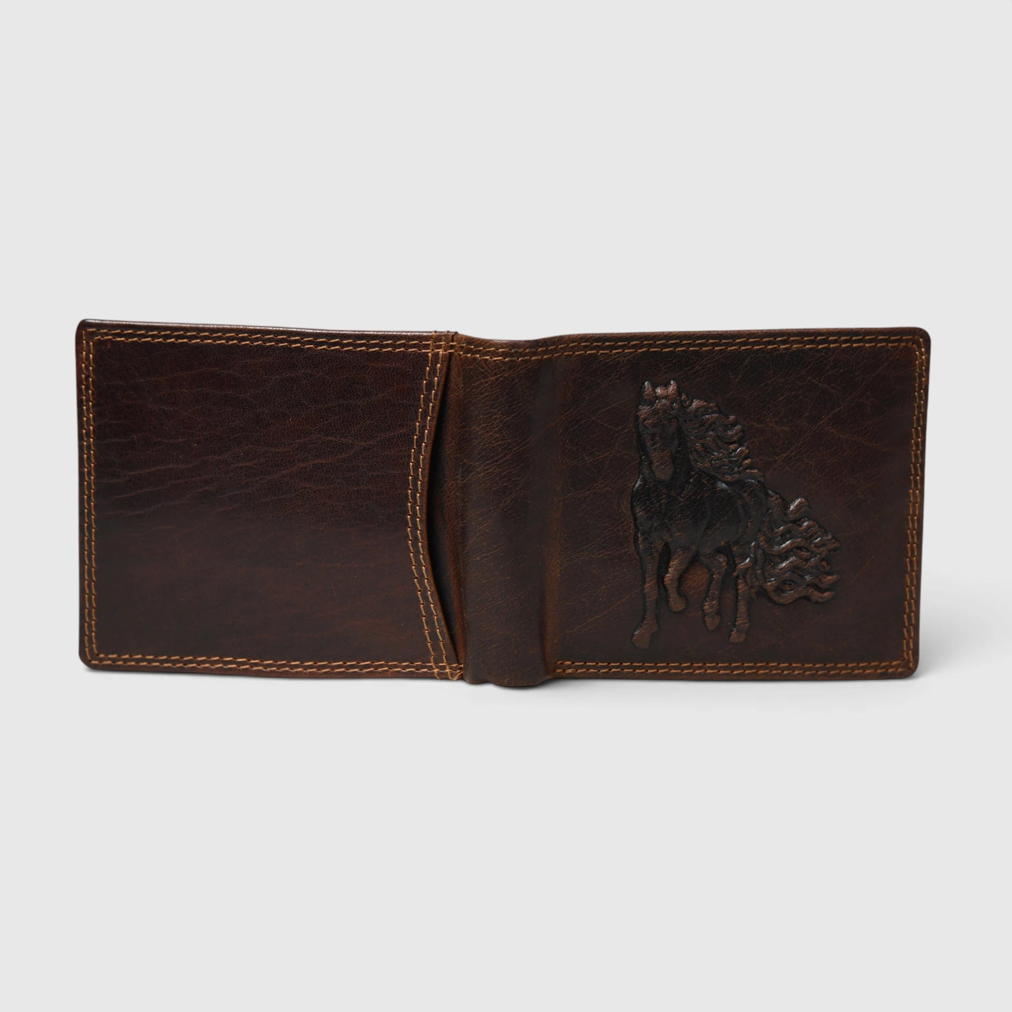 Midnight Stallion Leather Wallet – Espresso Brown