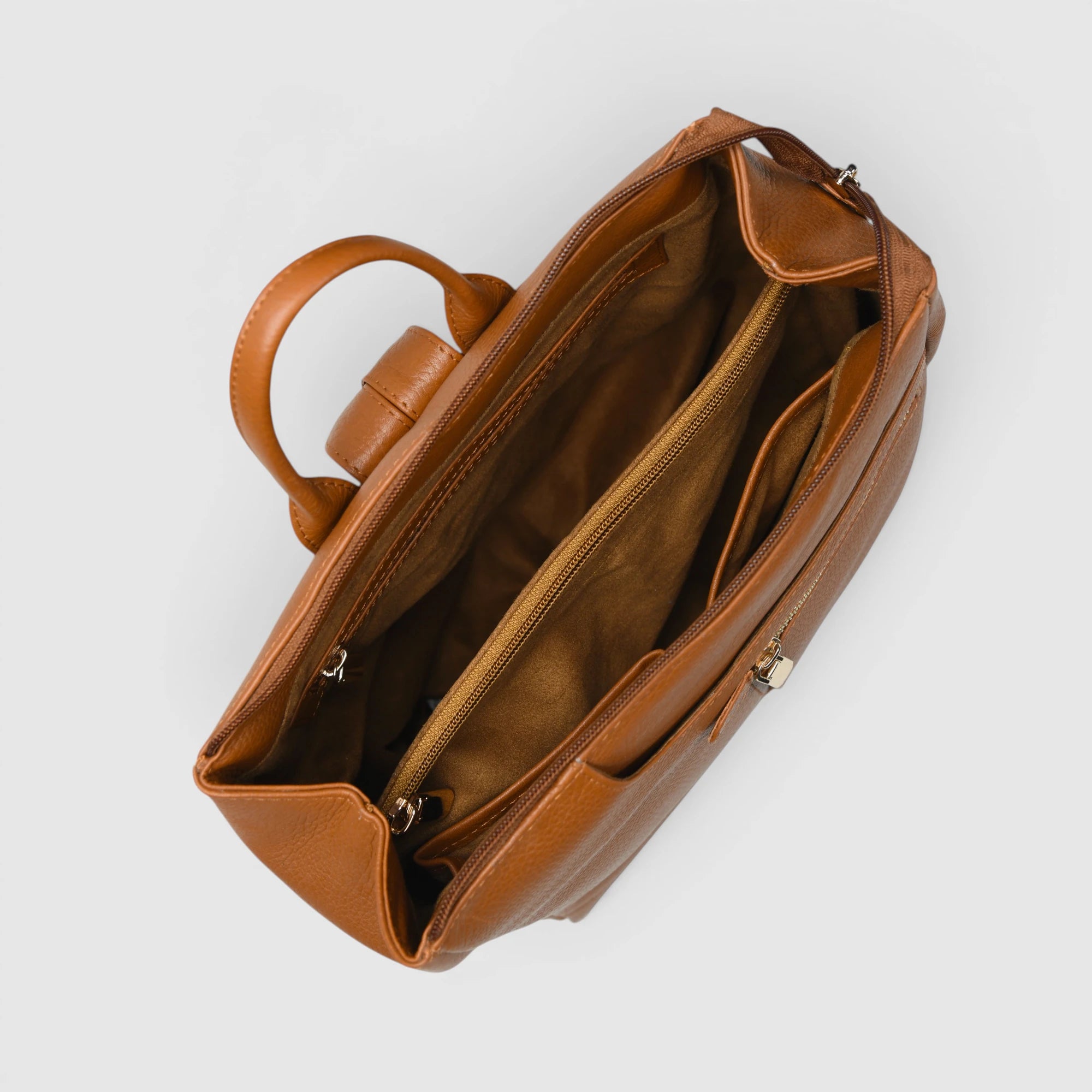 Harper Convertible Leather Backpack – Tan