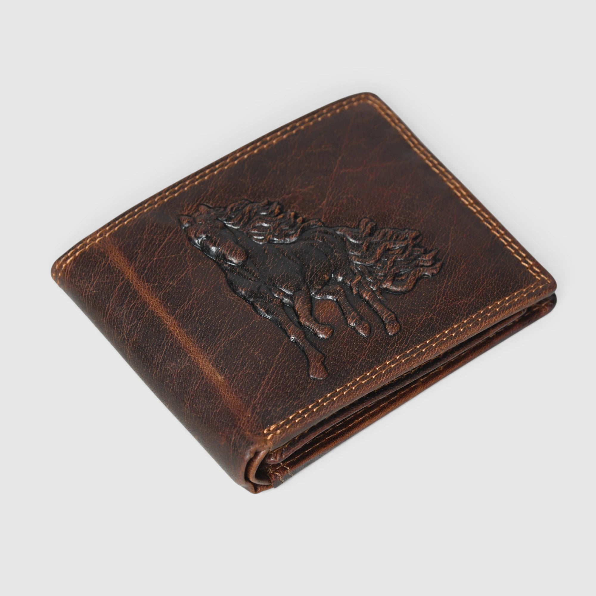 Midnight Stallion Leather Wallet – Espresso Brown