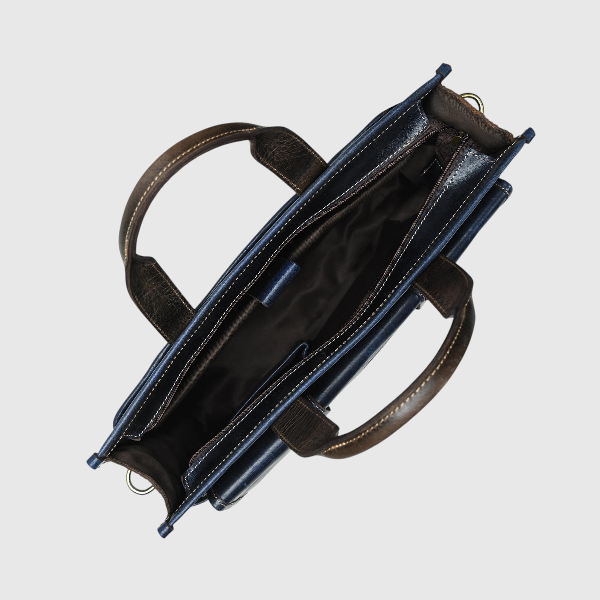Heritage Leather Laptop Bag-Midnight Blue