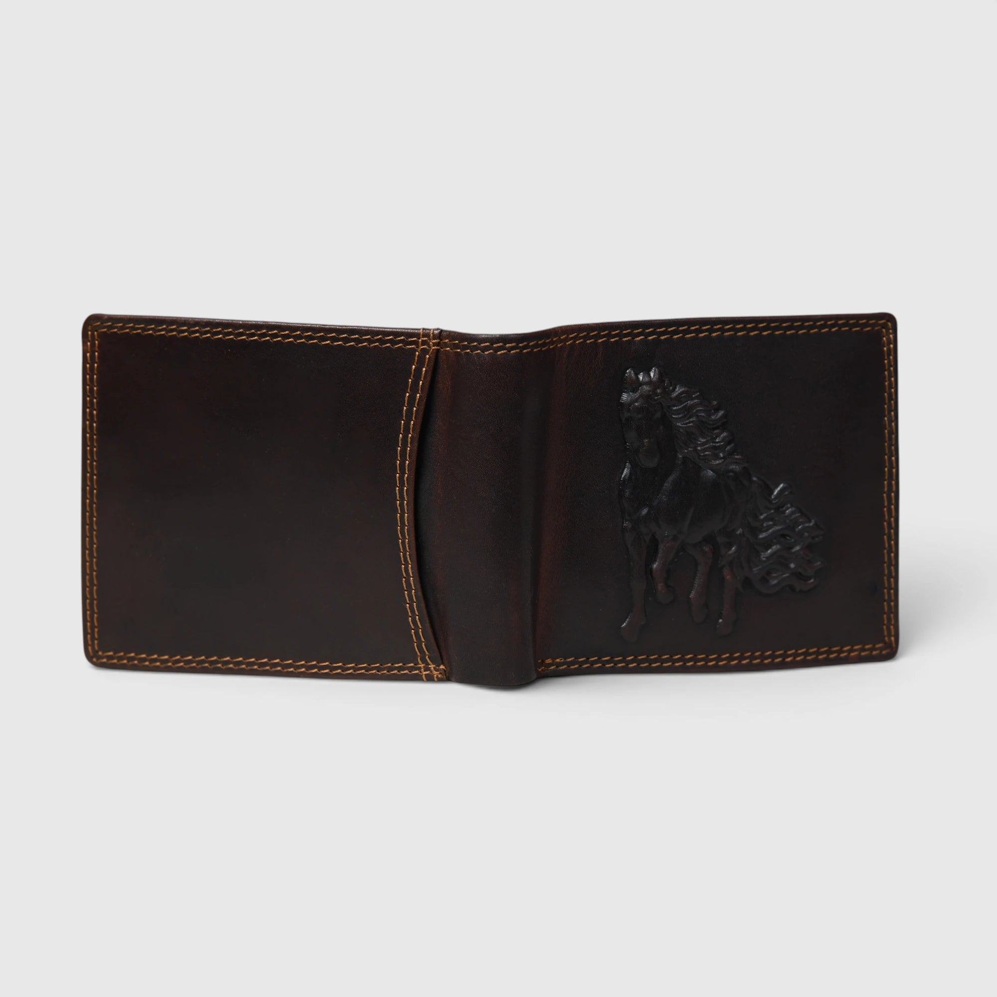 Midnight Stallion Leather Wallet – Dark Espresso Brown
