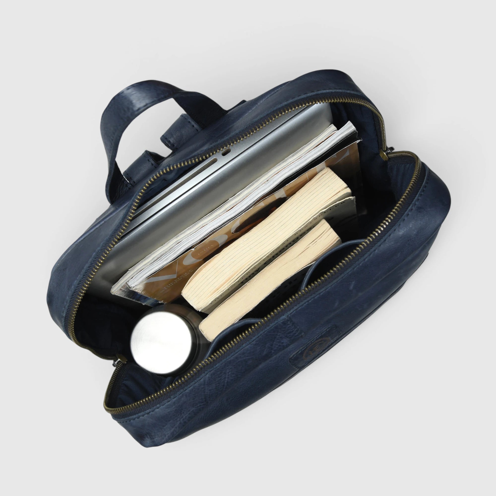 Urbancrest Leather Backpack – Cobalt Blue