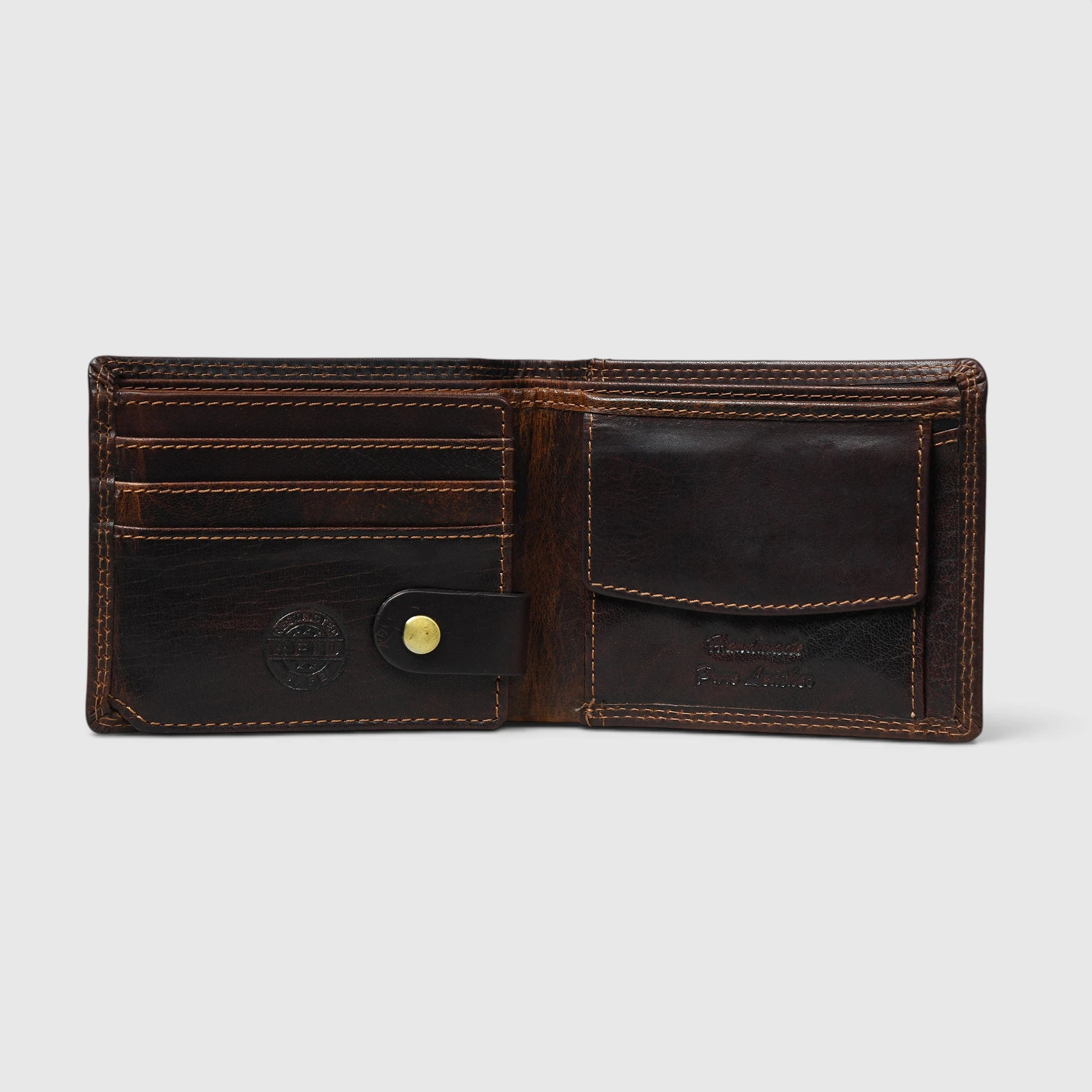 Midnight Stallion Leather Wallet – Dark Espresso Brown