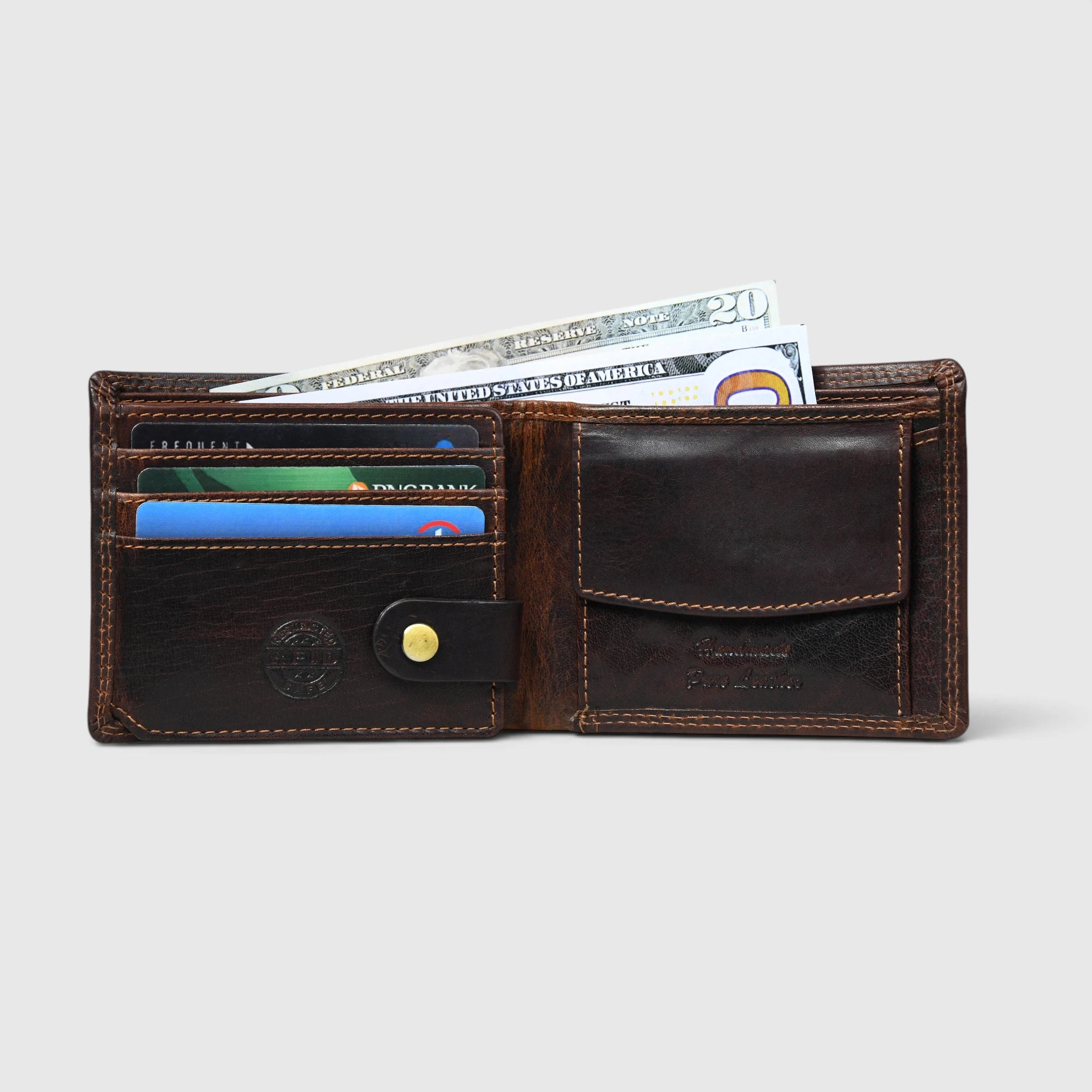 Midnight Stallion Leather Wallet – Dark Espresso Brown