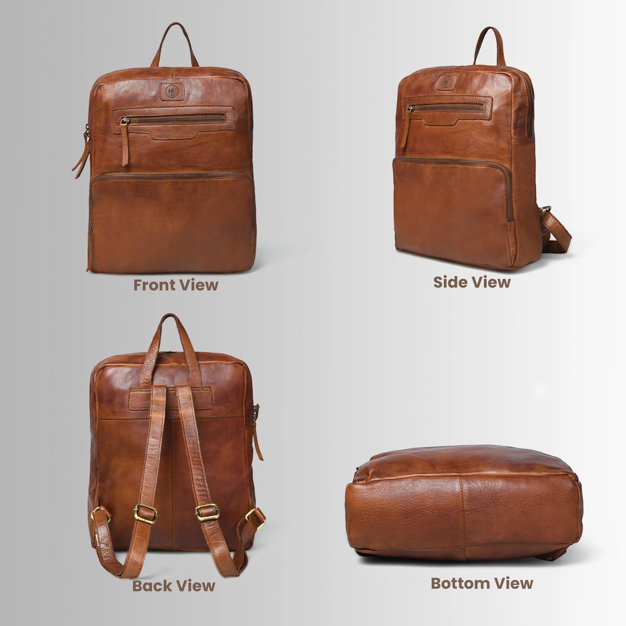 Urbancrest Leather Backpack – Tan color