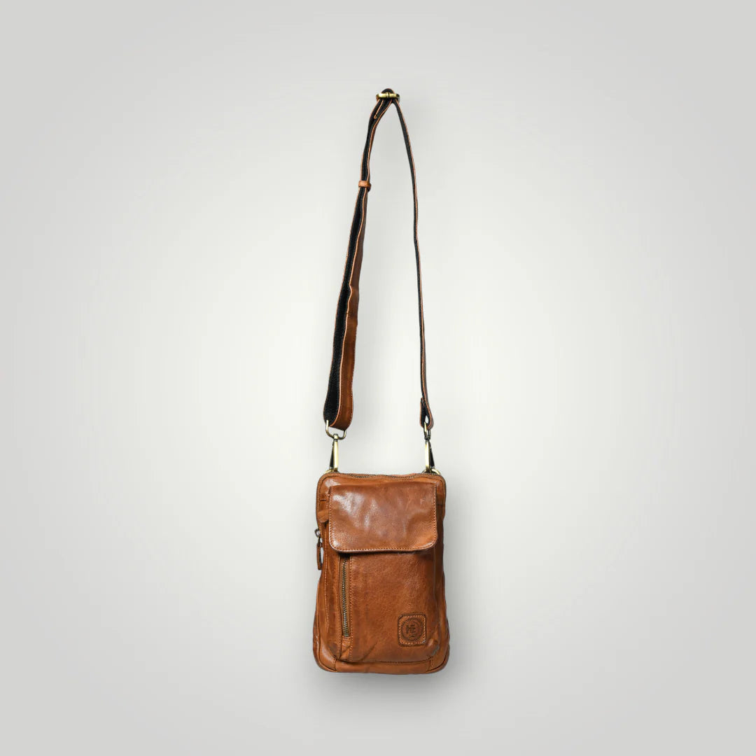 Vintage Explorer Crossbody Bag- Tan Colour