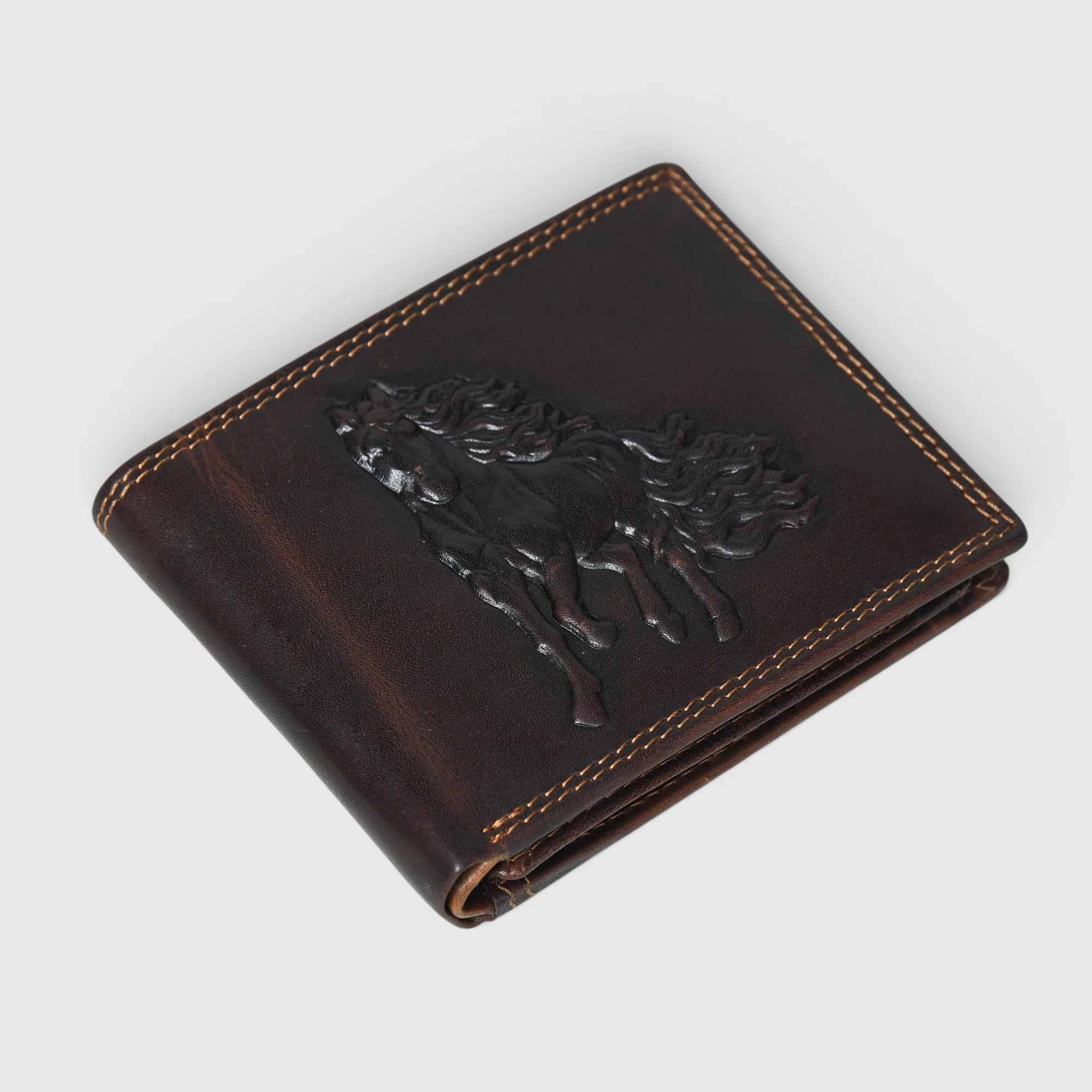Midnight Stallion Leather Wallet – Dark Espresso Brown