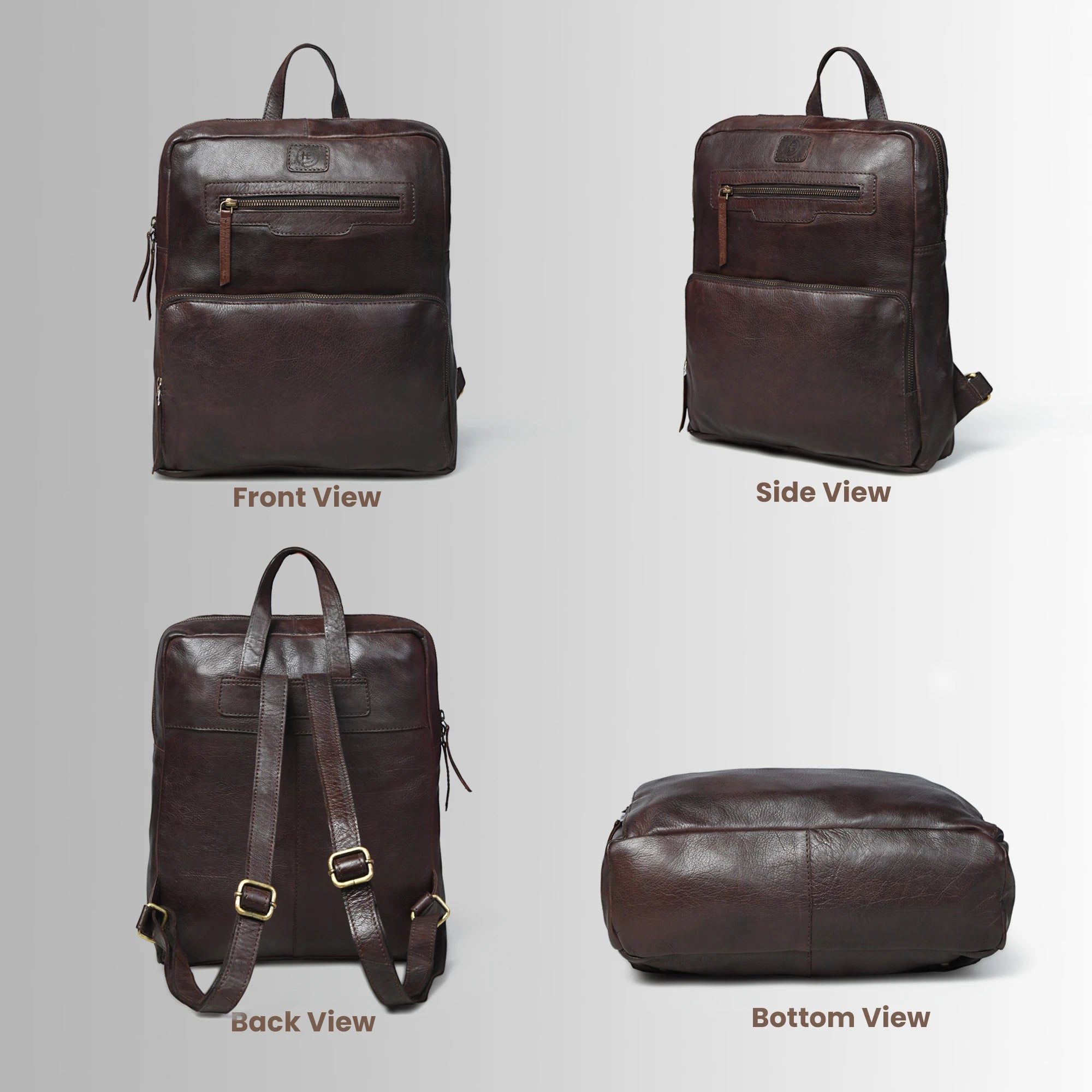 Urbancrest Leather Backpack – Espresso Brown