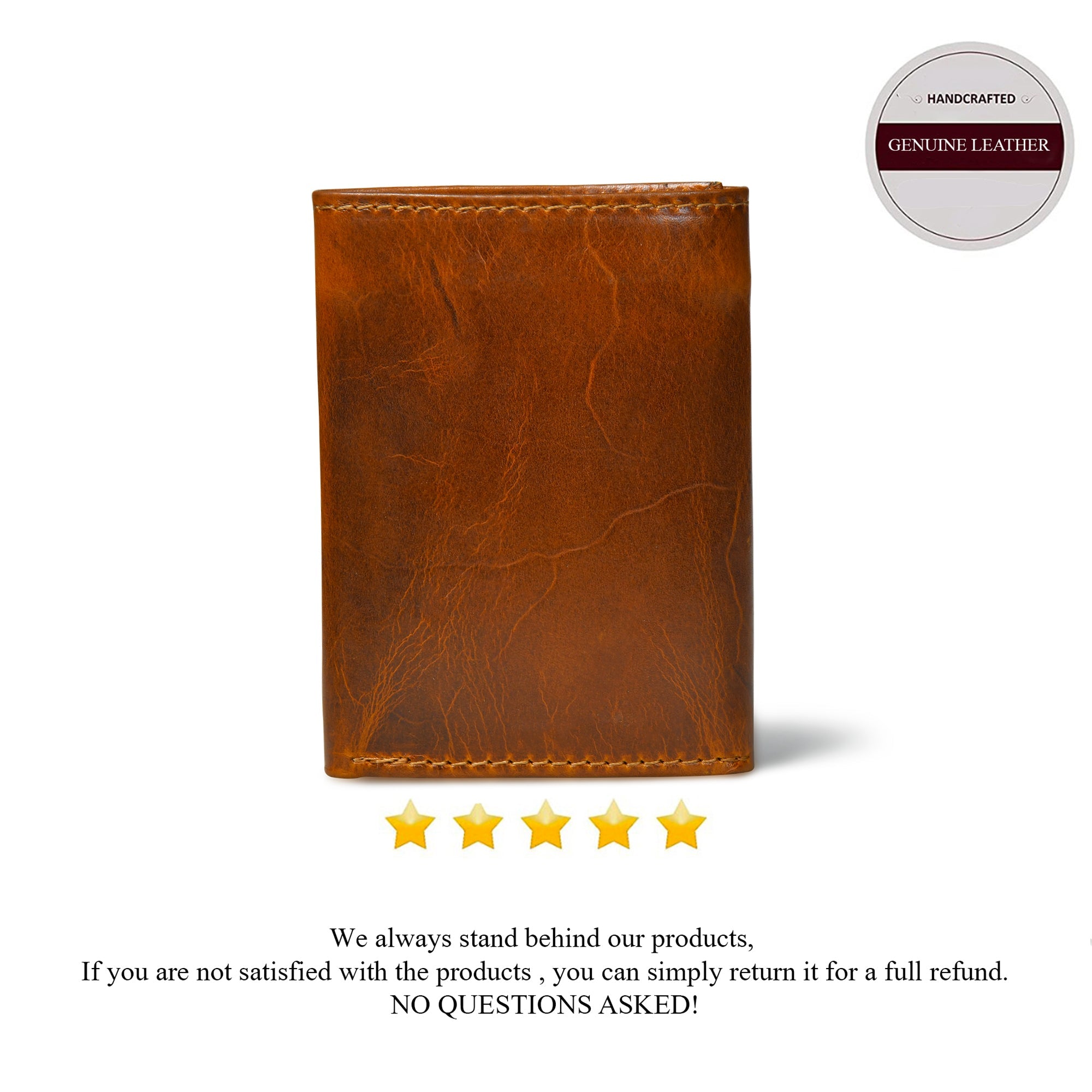 Midnight Luxe Vertical Bifold Wallet - Tan Colour
