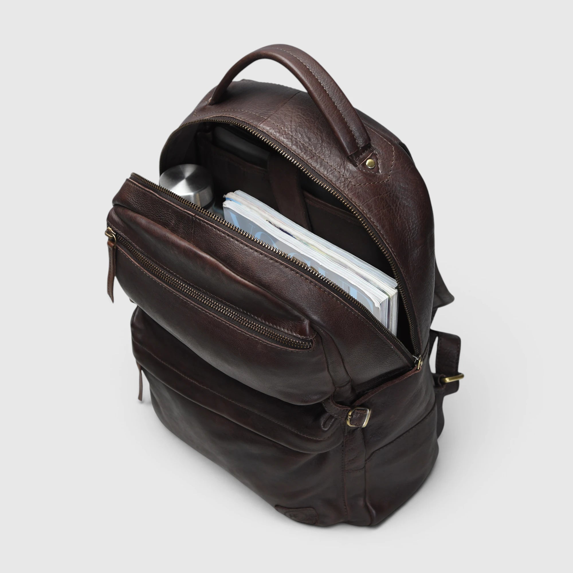 Evercrest Leather Backpack – Vintage Cocoa