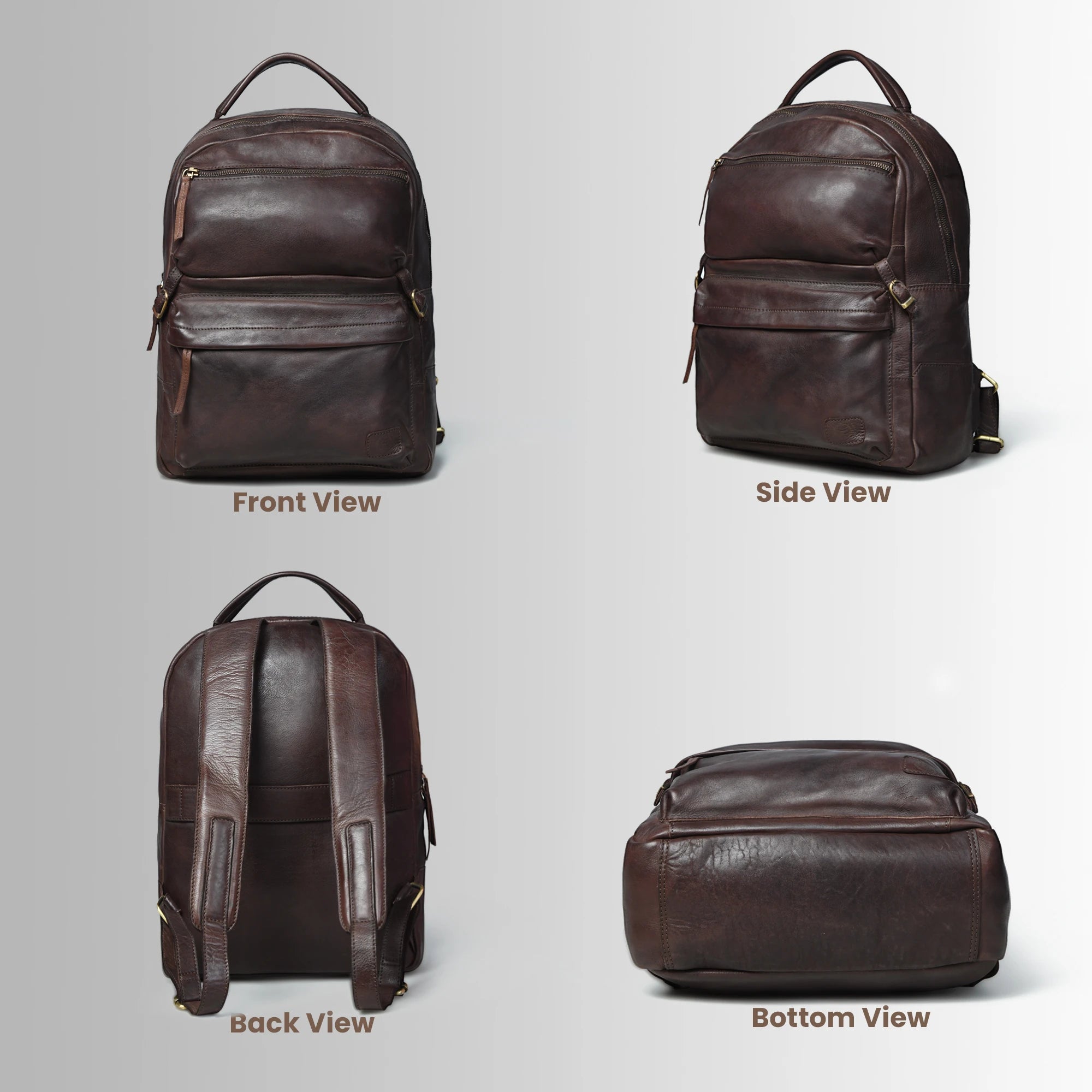 Evercrest Leather Backpack – Vintage Cocoa
