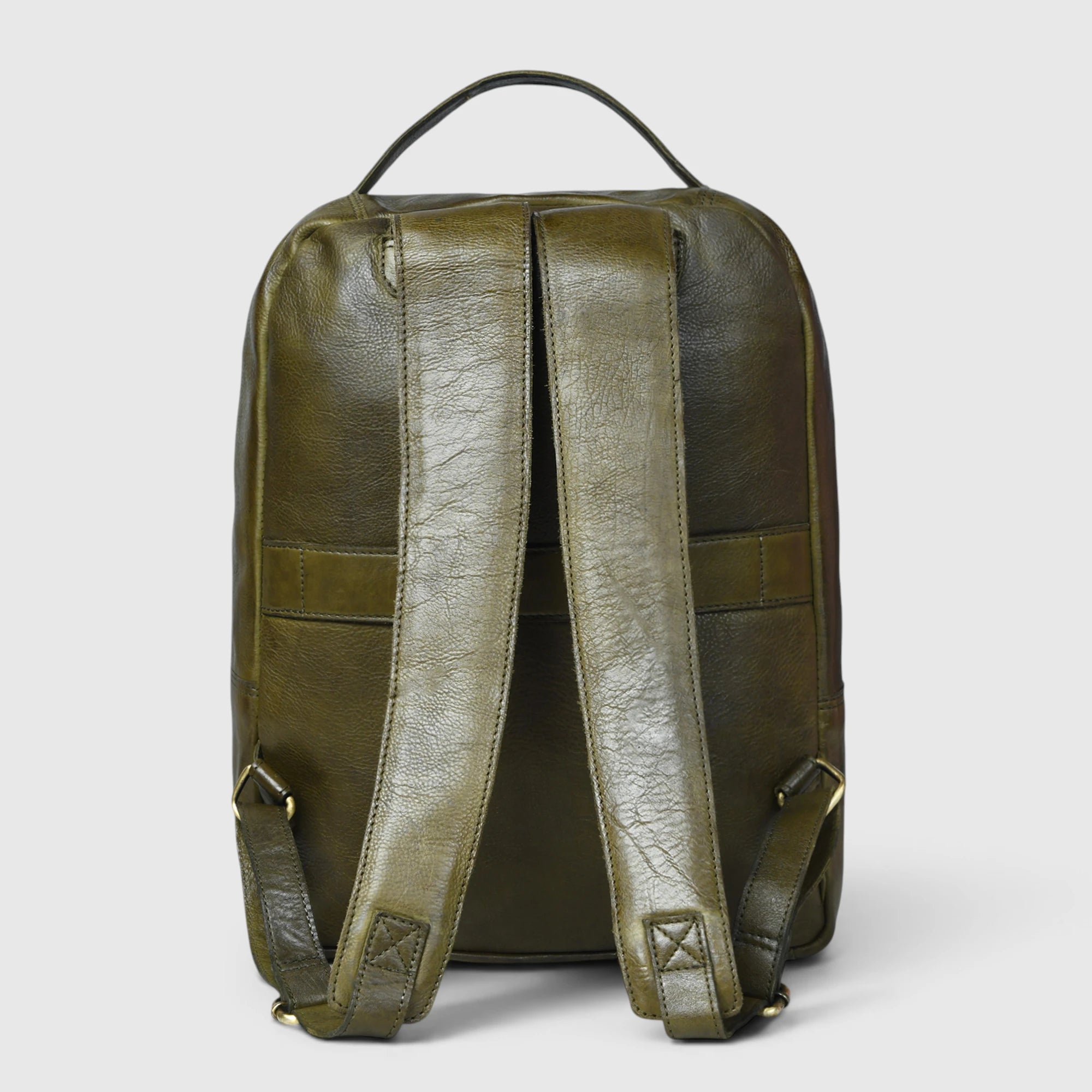 Hestern Trailmark Leather Backpack – Deep Olive