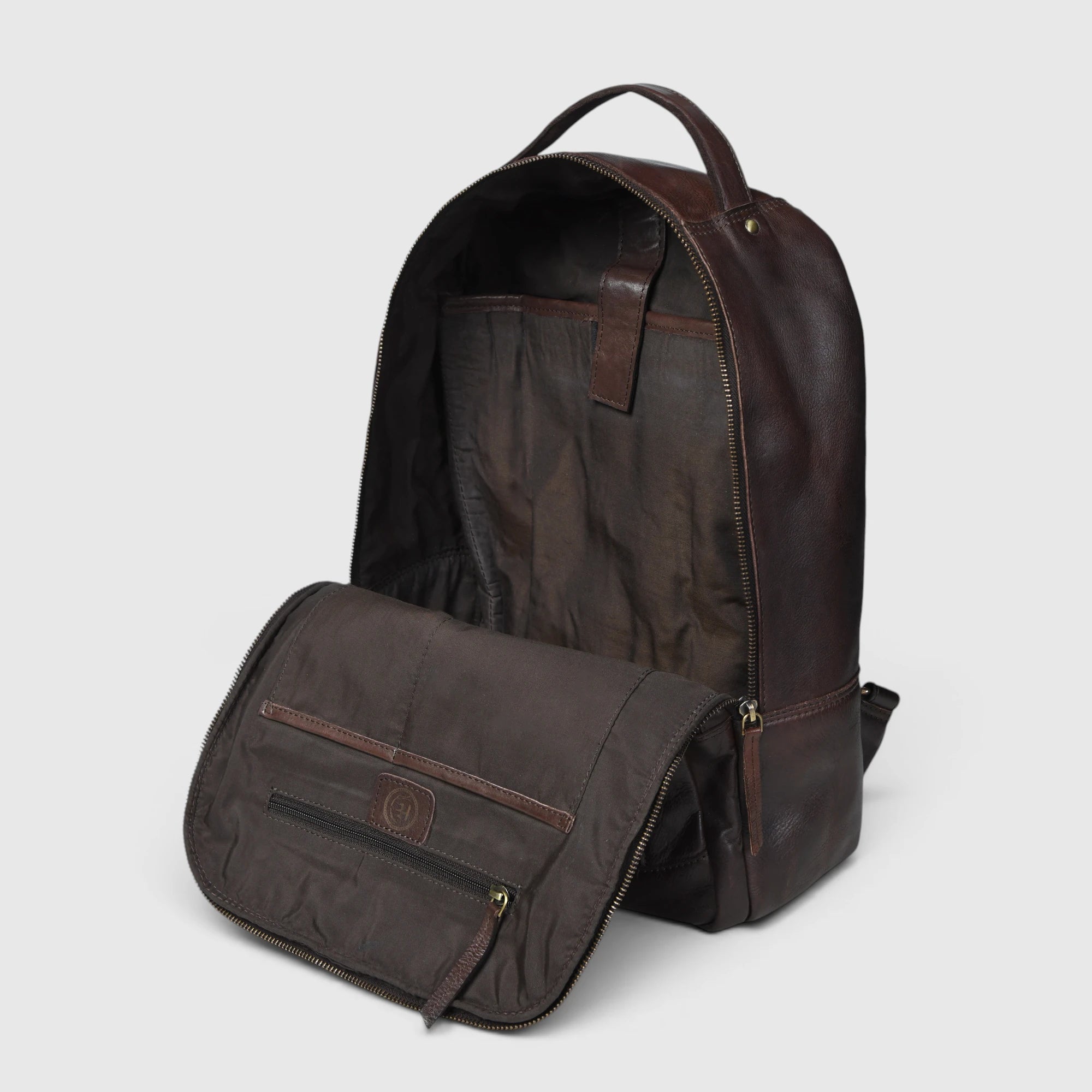 Hestern Trailmark Leather Backpack – Auburn Brown