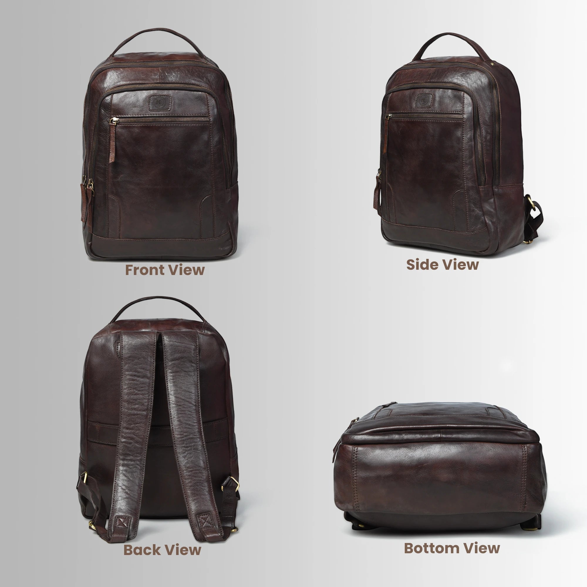 Hestern Trailmark Leather Backpack – Auburn Brown