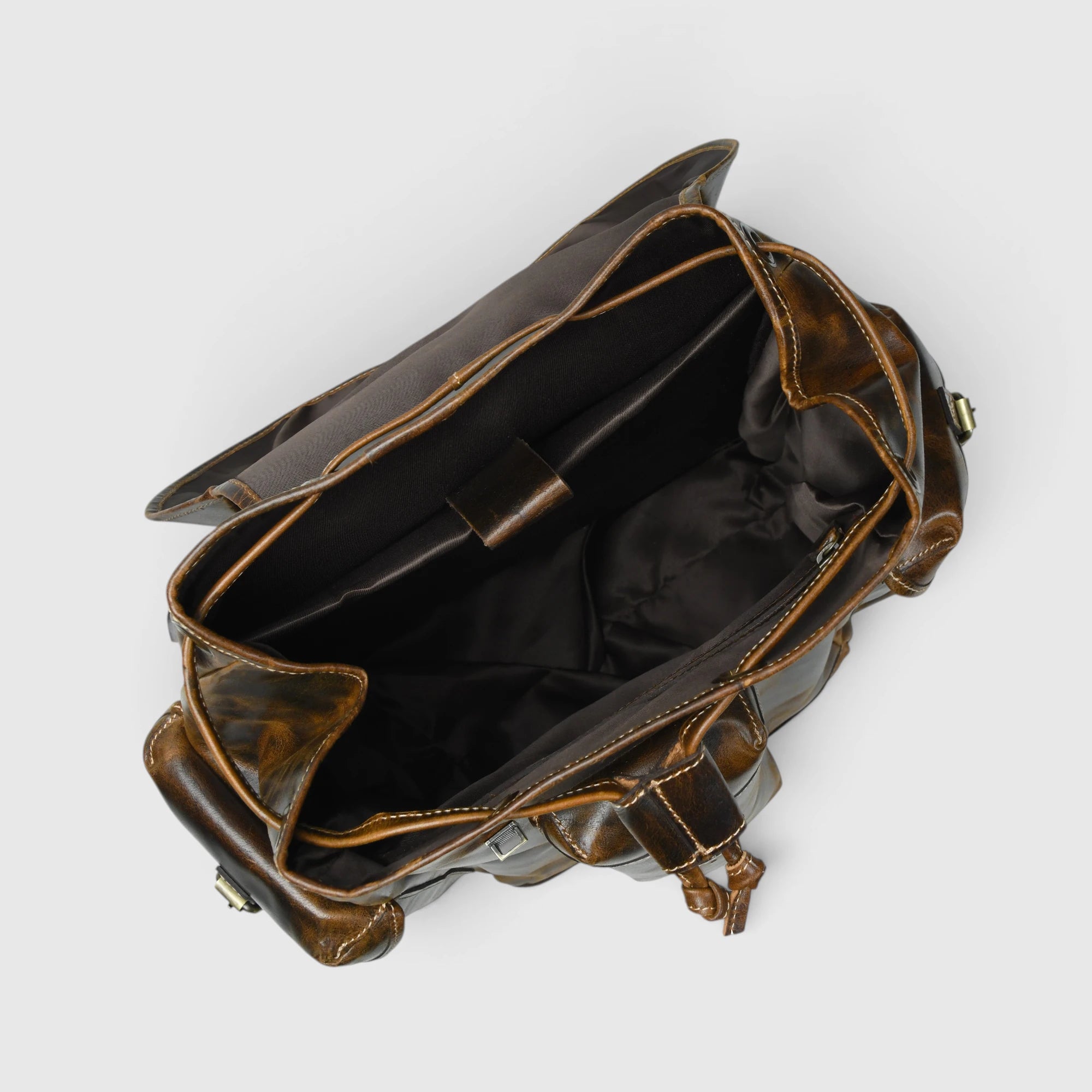 Outlander Vintage Leather Backpack - Rustic Brown