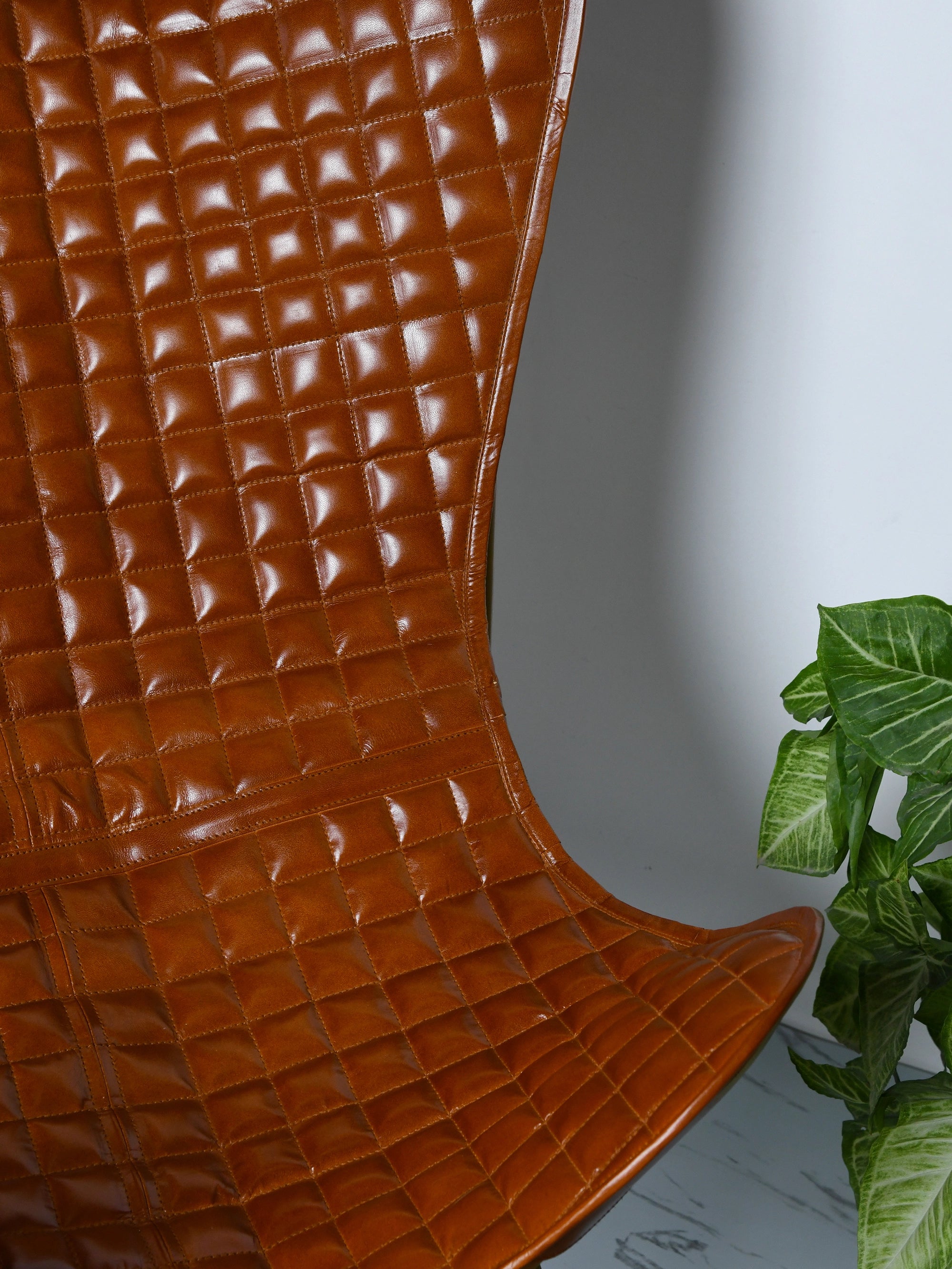 Hestern Heritage Goat Leather Butterfly Chair - Gold Frame