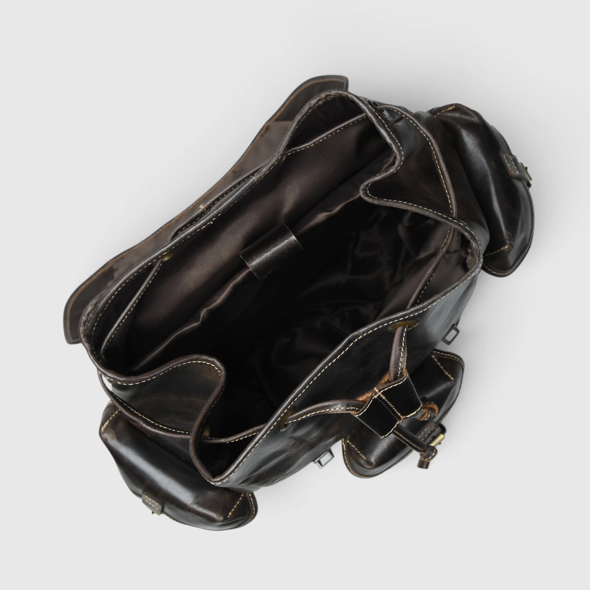 Outlander Vintage Buffalo Leather Backpack – Dark Coffee