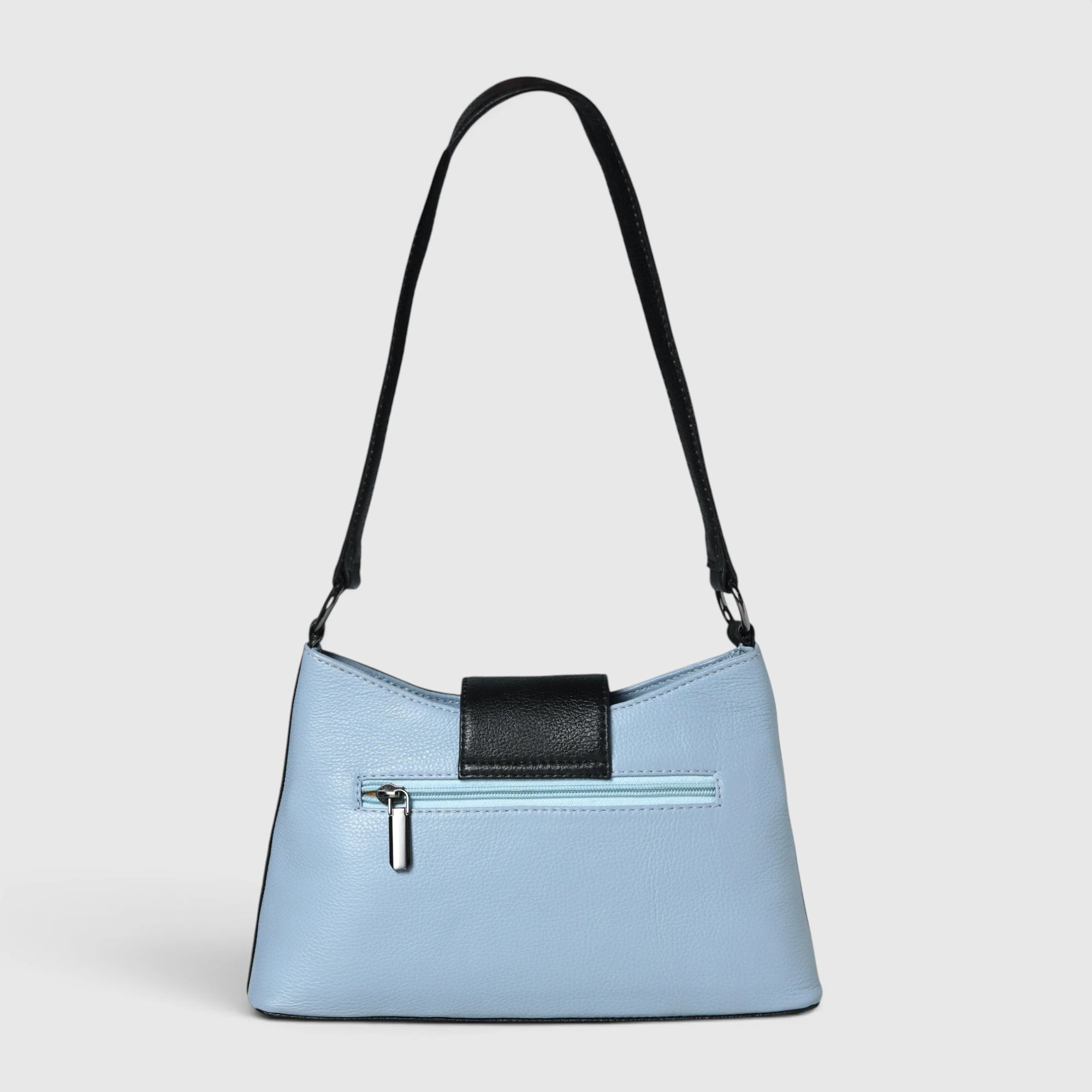 Luna Duo Leather Shoulder Bag - Midnight Blue & Black