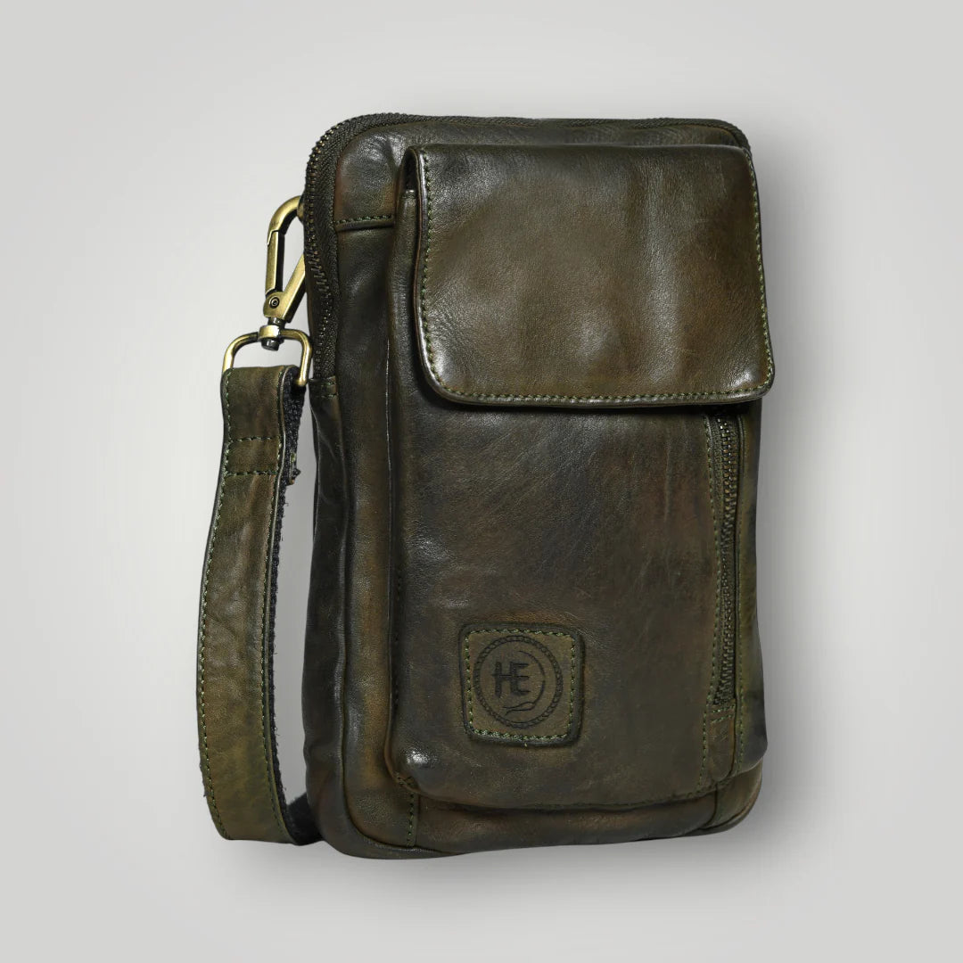 Vintage Explorer Crossbody Bag - olive Colour