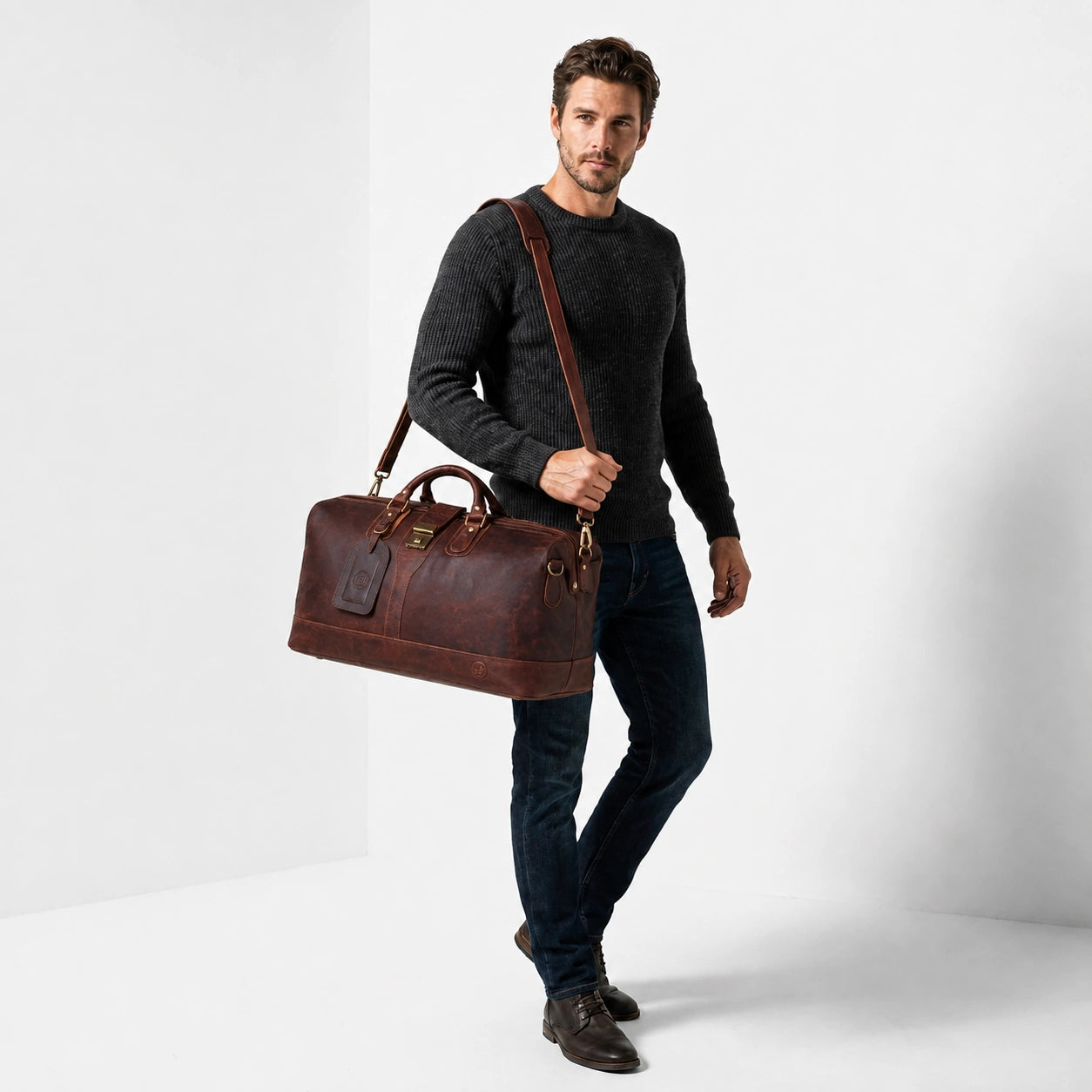 Maverick Weekender Duffle Bag - Vintage Tan