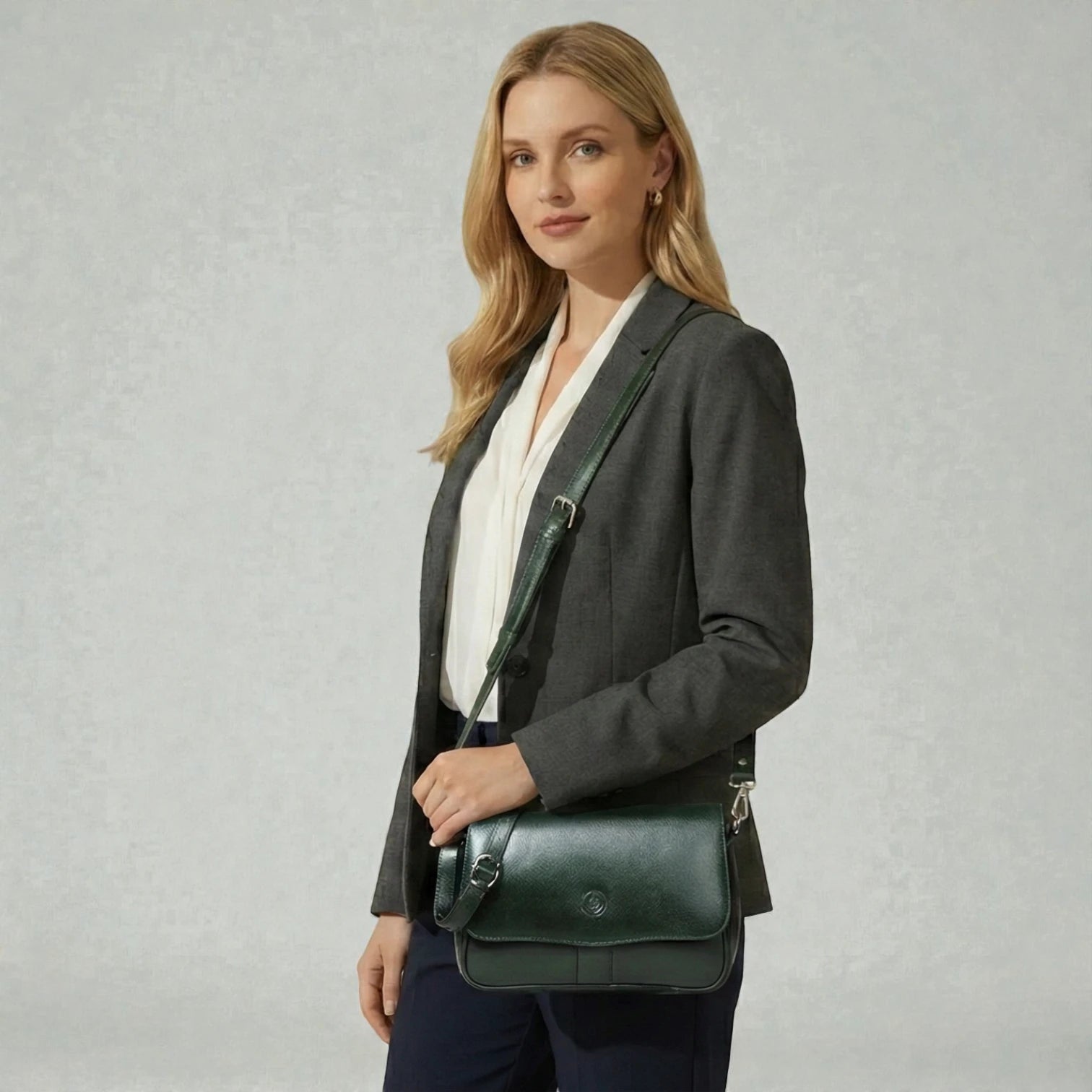 Midnight Opulence Satchel - rich Green
