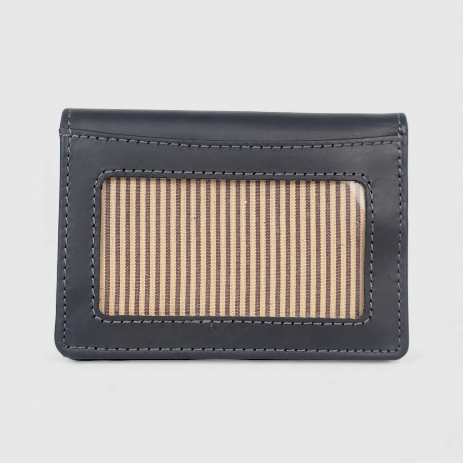 Emerald Regency Compact Vintage Leather Card Wallet - Black Colour (Gift)