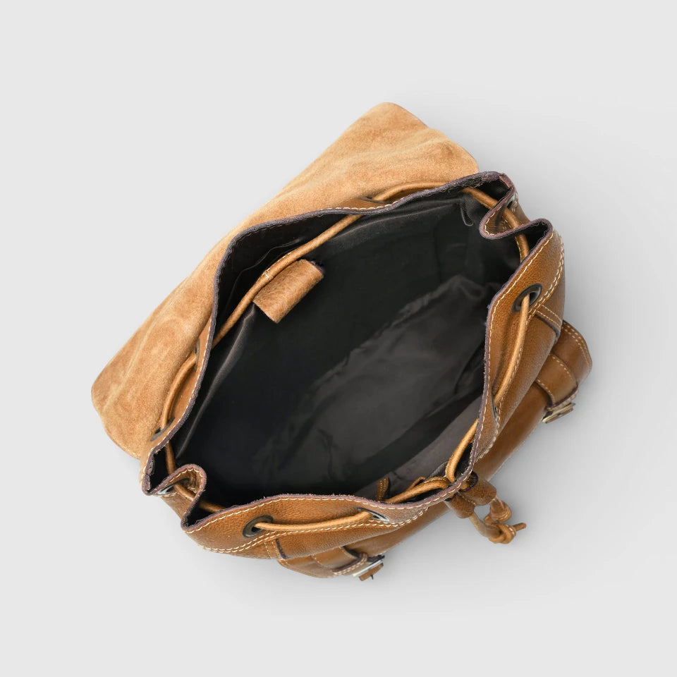 Heritage Explorer Vintage Leather Backpack – Multi-Pocket Travel & Work Backpack| Tan colour