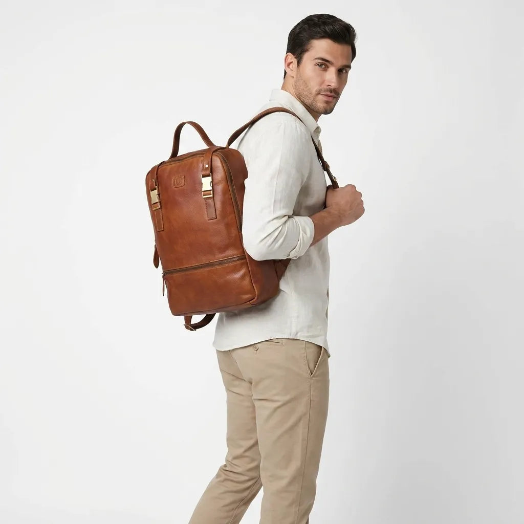 Oakridge Leather Backpack – Vintage Tan