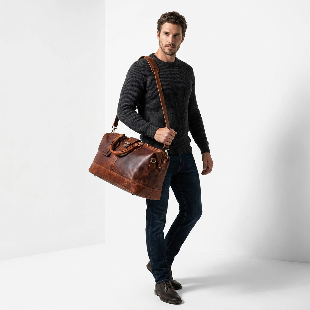 Maverick Weekender Duffle Bag - Heritage Cognac