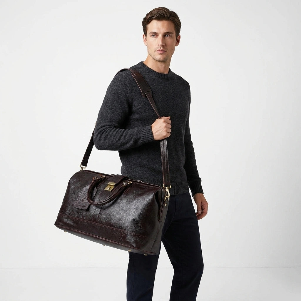Maverick Weekender Duffle Bag - Espresso Brown