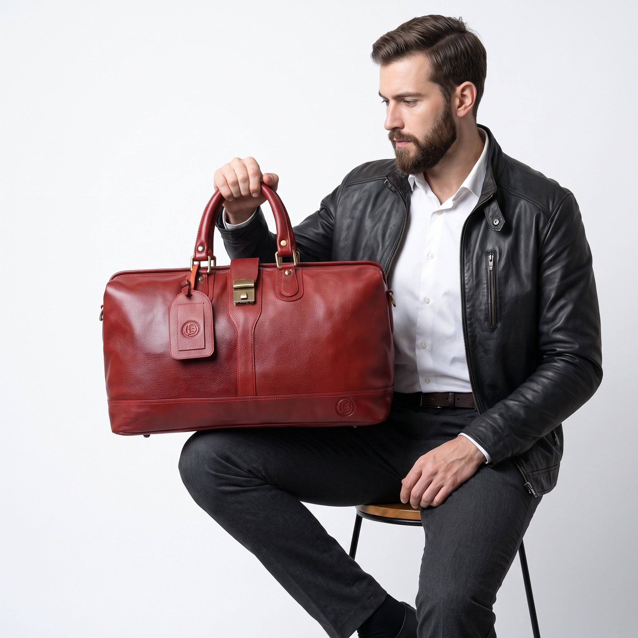 Maverick Weekender Duffle Bag - Crimson Red