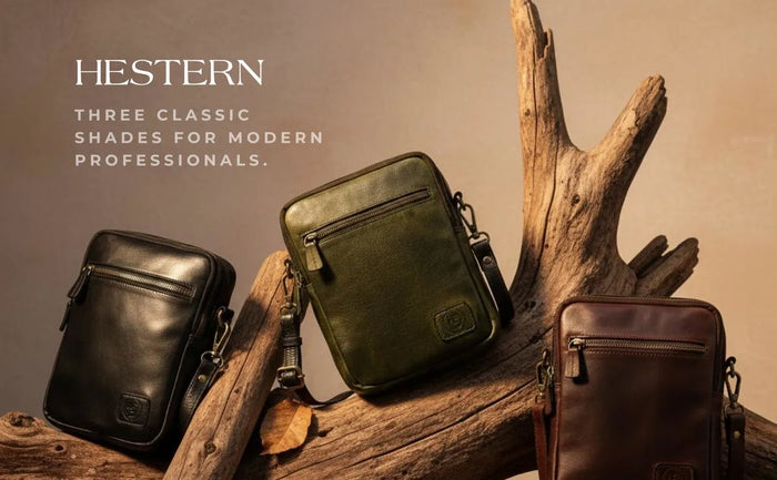 OxBlood Trail Leather Sling Bag - Olive Colour