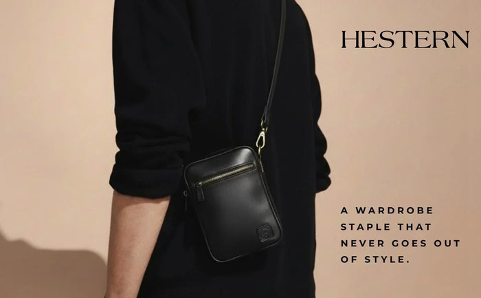 OxBlood Trail Leather Sling Bag – Black Colour